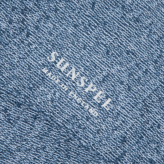 Sunspel Organic Cotton Socks Teal / Storm Blue Twist Sunspel