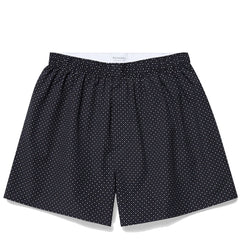 Sunspel Printed Boxer Short Navy Diamond Spot Sunspel