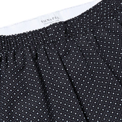 Sunspel Printed Boxer Short Navy Diamond Spot Sunspel