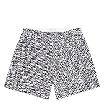 Sunspel Printed Boxer Shorts Penguin Colony Sunspel