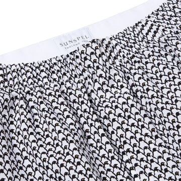 Sunspel Printed Boxer Shorts Penguin Colony Sunspel