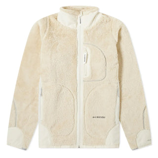 And Wander High Loft Fleece Jacket Off White - Parasol Store