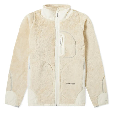And Wander High Loft Fleece Jacket Off White - Parasol Store
