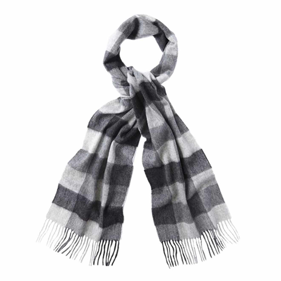 Barbour Large Tattersall Scarf Charcoal Barbour