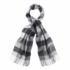 Barbour Large Tattersall Scarf Charcoal Barbour