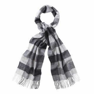 Barbour Large Tattersall Scarf Charcoal Barbour